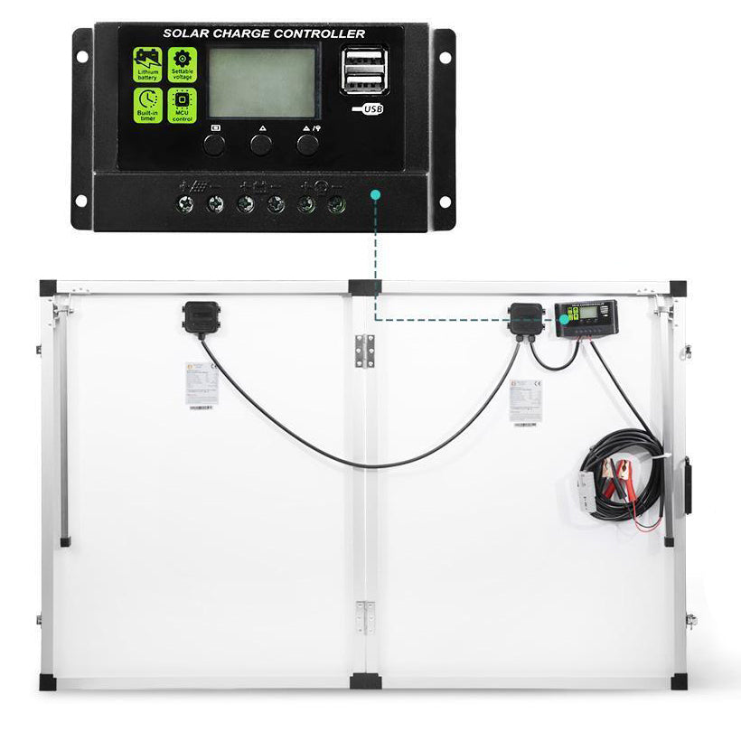 Folding Solar Panels Kit 250W with Regulator for Camping