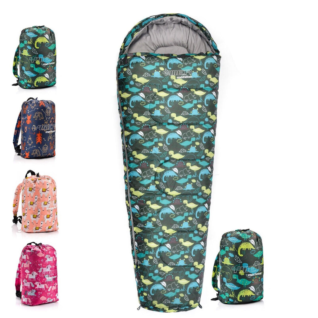 Junior Sleeping Bag and Backpack Camping Happy Children Napping Gift