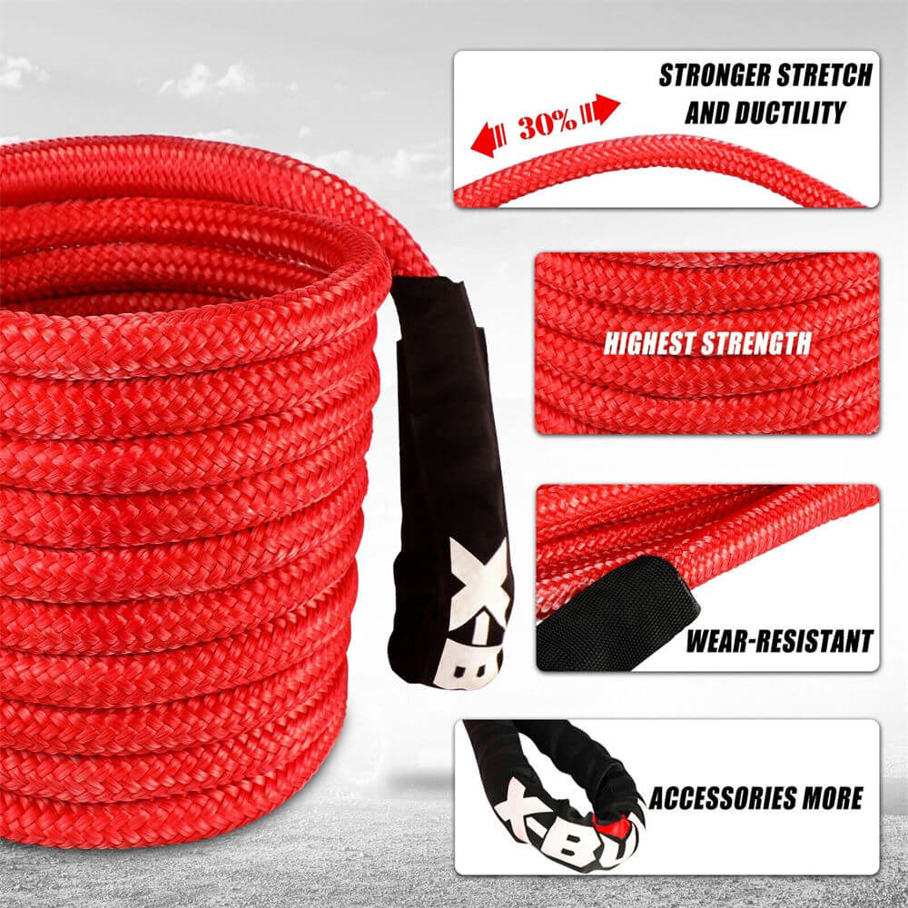 XBULL Rope 9m Snatch Strap Recovery Tow Winch Soft Shackle