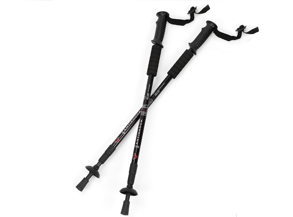 2x Hiking Poles Anti Shock Telescopic Aluminium Pair Trekking Gear OnTrack Outdoor Pty Ltd