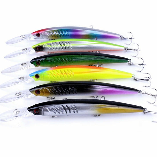 Lures Pack - Fishing - 8x Shallow Diving Lures,6x Deep Diving Lures