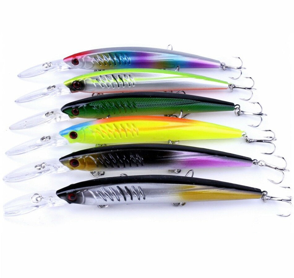 Lures Pack - Fishing - 8x Shallow Diving Lures,6x Deep Diving Lures