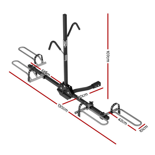2- Bikes Carrier Rack - Foldable Hitch Mount Platform