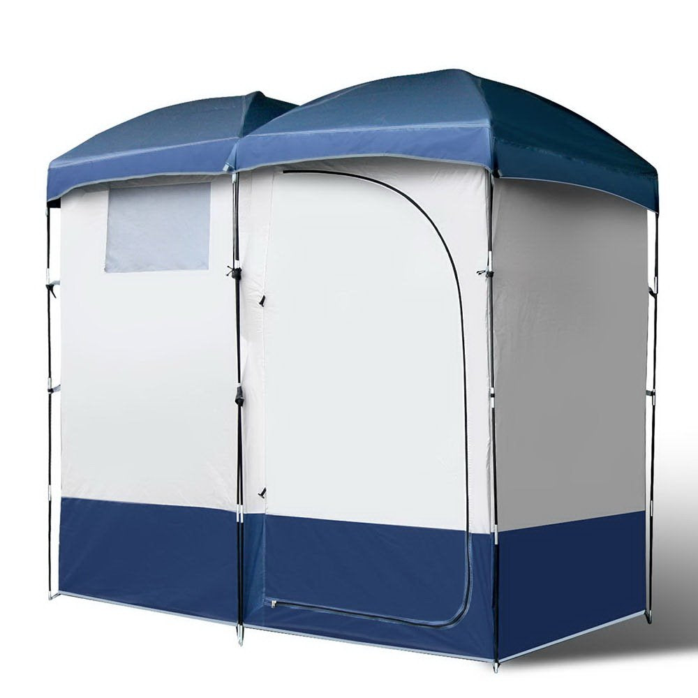 Double clearance shower tent