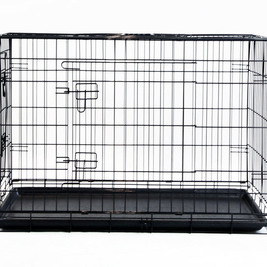 Folding Pet Cage - Pet - (XS): 61 x 43.5 x 50cm,(S): 77 x 48 x 54cm,(M): 91 x 57 x 63cm,(L): 105 x 69 x 77.5 cm,(XL): 120 x 74 x 80cm