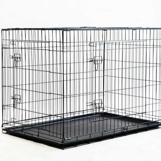 Folding Pet Cage - Pet - (XS): 61 x 43.5 x 50cm,(S): 77 x 48 x 54cm,(M): 91 x 57 x 63cm,(L): 105 x 69 x 77.5 cm,(XL): 120 x 74 x 80cm