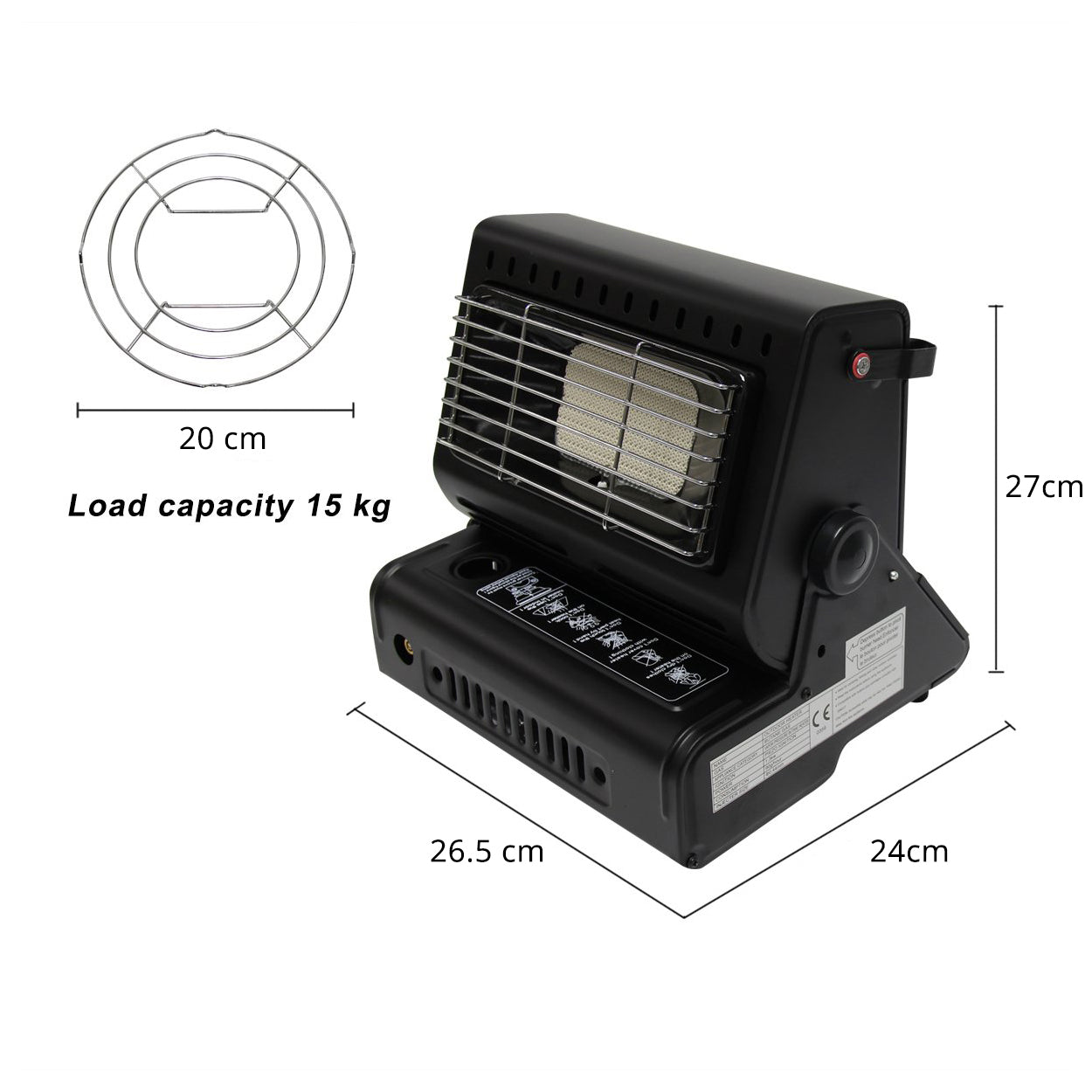 Portable Gas Heater - Winter - black,red