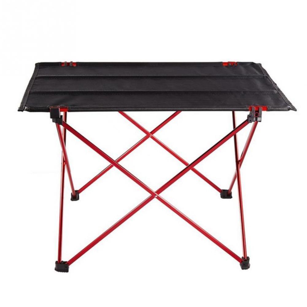 Portable Aluminum Folding Table - - Red,Silver,Blue