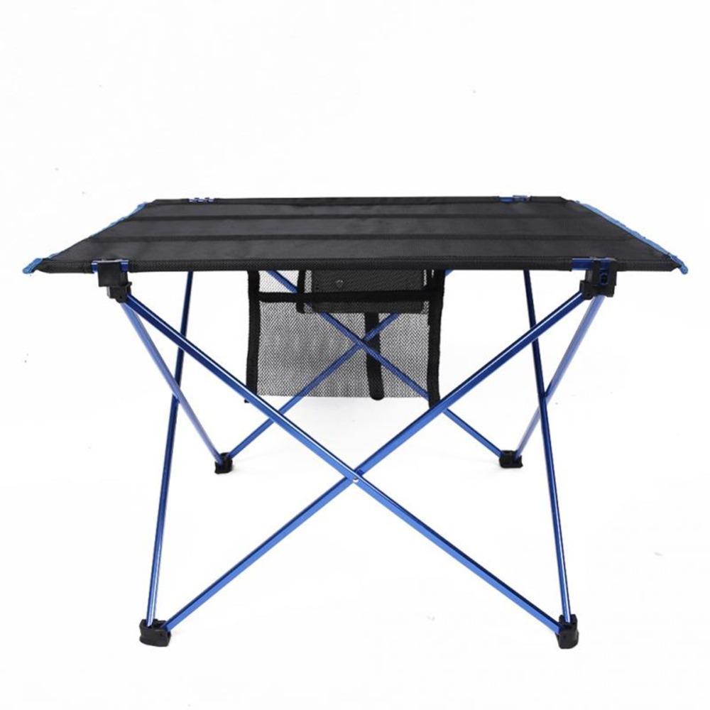 Portable Aluminum Folding Table - - Red,Silver,Blue