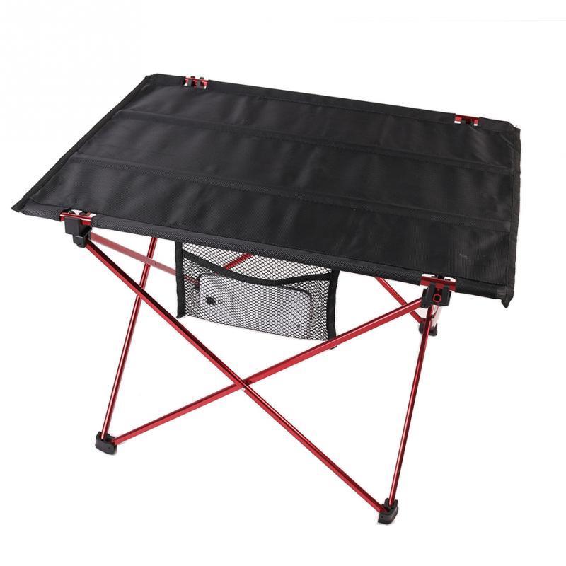 Portable Aluminum Folding Table - - Red,Silver,Blue