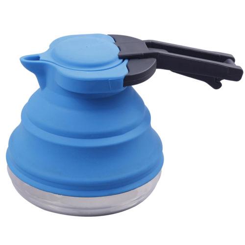 Silicone Collapsible Kettle - Hiking - Red,Blue,Pink,Green,Orange
