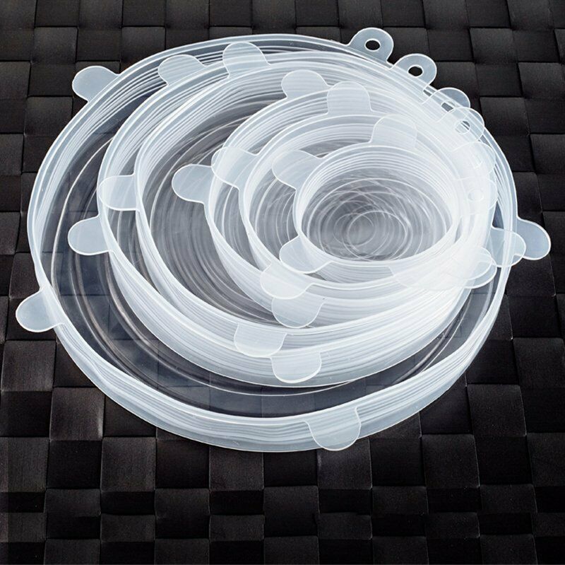 Reusable Silicone Lids - Eco - white (6 pack),blue (6 pack)