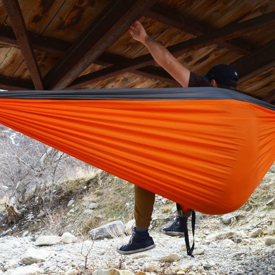 Ultralight Hammock for Camping - Hammock - Grey & Blue,Grey & Orange,Grey & Green