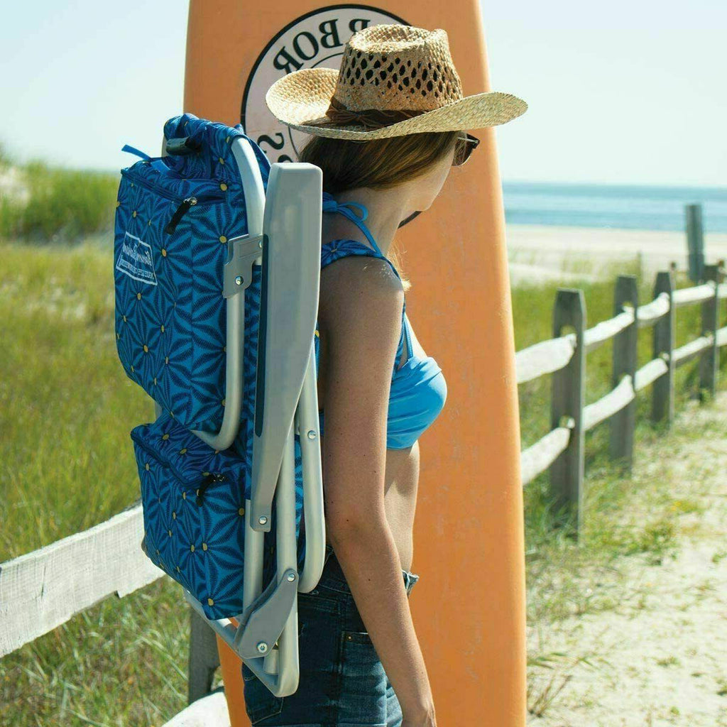 Deluxe Backpack Beach Chair Foldable and Adjustable