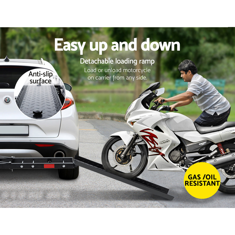 Motorcycle Adjustable Rack Motorbike Carrier Rack Ramp Towbar Motorcycle Adjustable Height Hitch ...