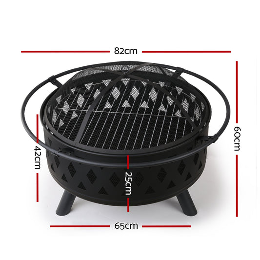 Fire Pit BBQ Grill 82cm