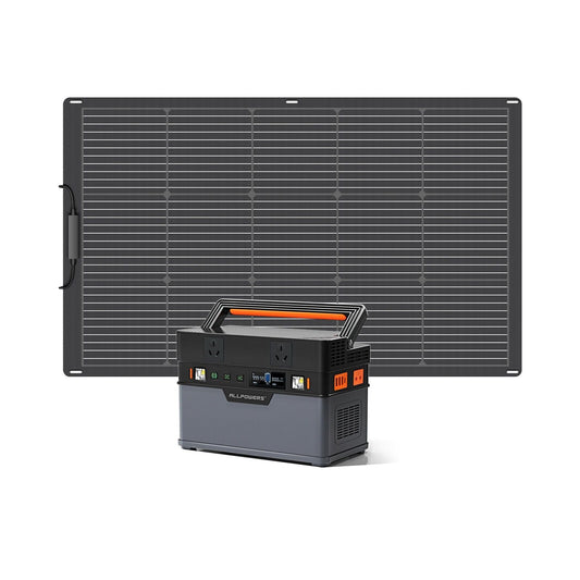 300W Power Station with 100W Flexible Solar Panel