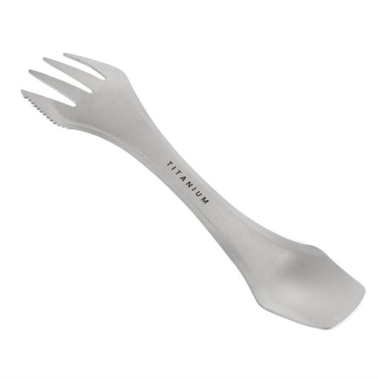 TERRAN Titanium Spork with Knife Edge (3-in-1)