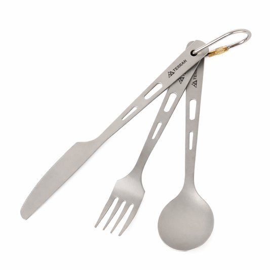 TERRAN 3-Piece Titanium Cutlery Set