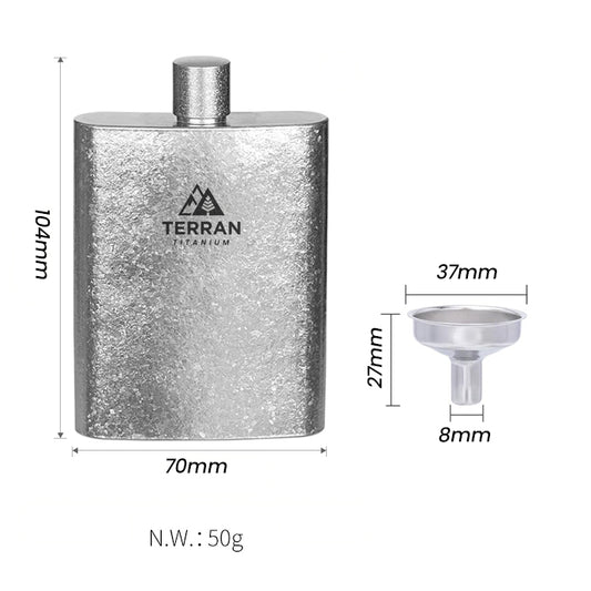 TERRAN Titanium Flask 100ml – Crystal Finish