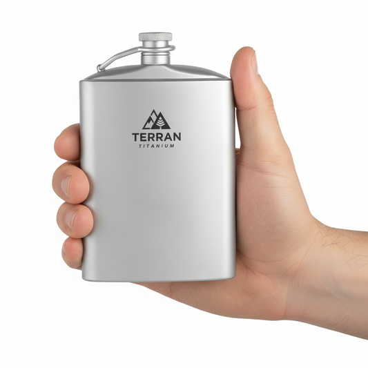 TERRAN Titanium Hip Flask 260ml