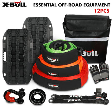 X-BULL 4WD Winch Recovery Kit 12Pcs