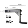 Adjustable Drop Towbar with Tow Ball - 2" Hitch
