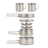 Camping Cookware Stainless Steel Kit 8pcs