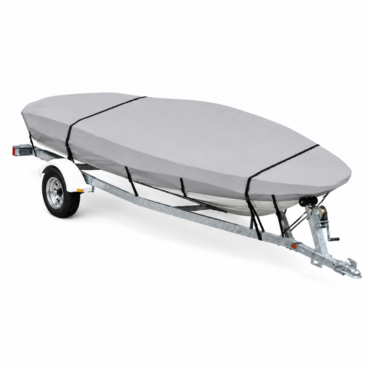 Boat Cover - 12-18.5ft - Grey - Heavy Duty 600D