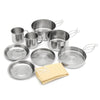Camping Cookware Stainless Steel Kit 8pcs