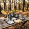 Camping Cookware Stainless Steel Kit 8pcs