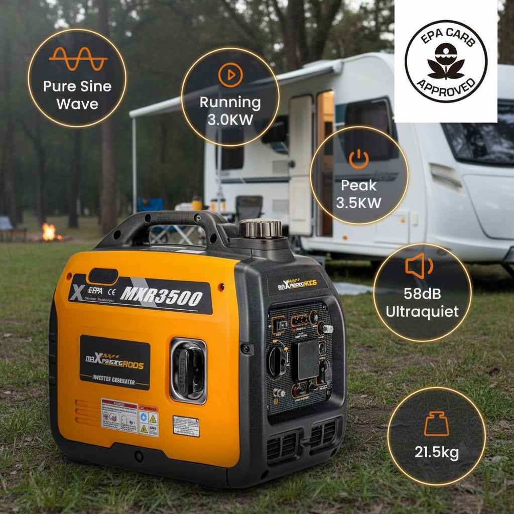 Caravan Generators Portable Inverter Compact Generator 3.5kW | Caravan Offgrid Australia