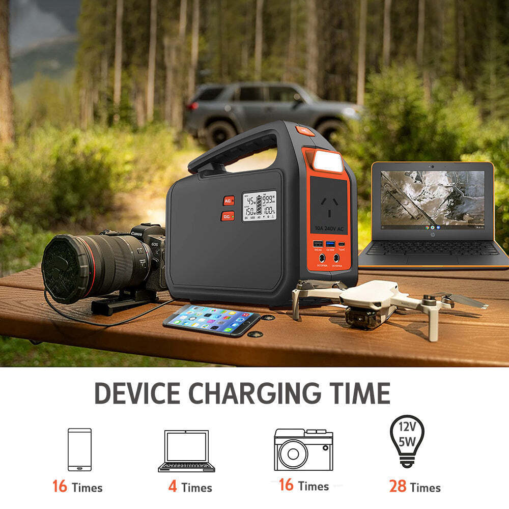 Portable Power Station | 12v 240W Inverter Charger Solar for Camping