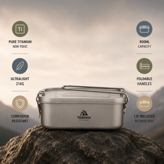 TERRAN Titanium Mess Tin 800ml - Lunchbox