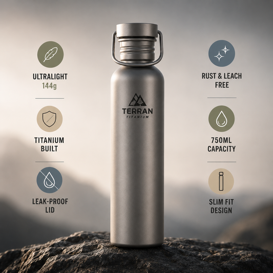 TERRAN Titanium Ultralight Water Bottle (750ml)