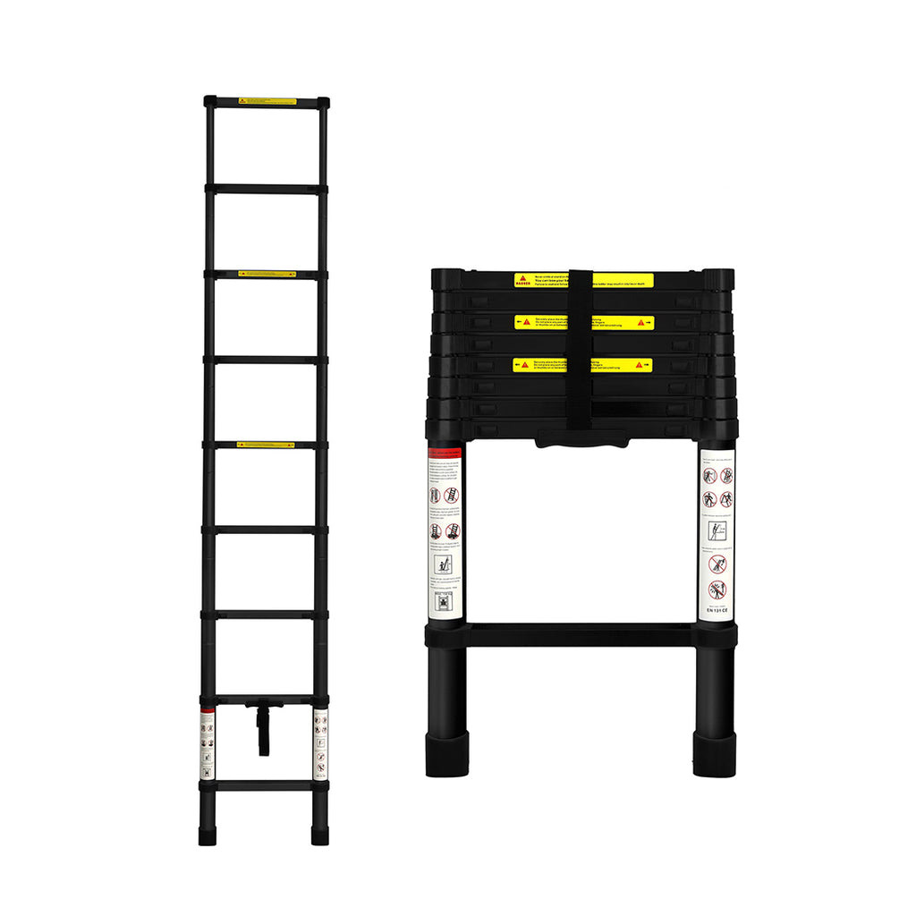 Aluminum Telescopic Ladder Portable Rooftop Access Steps Expandable