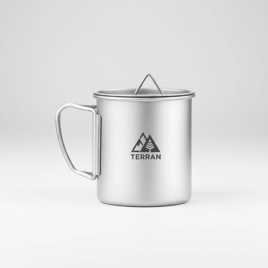 TERRAN Titanium Mug with Lid - Ultralight