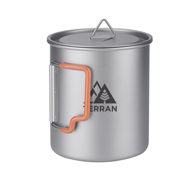 TERRAN Titanium Mug With Lid and Silicone Handle 750ml