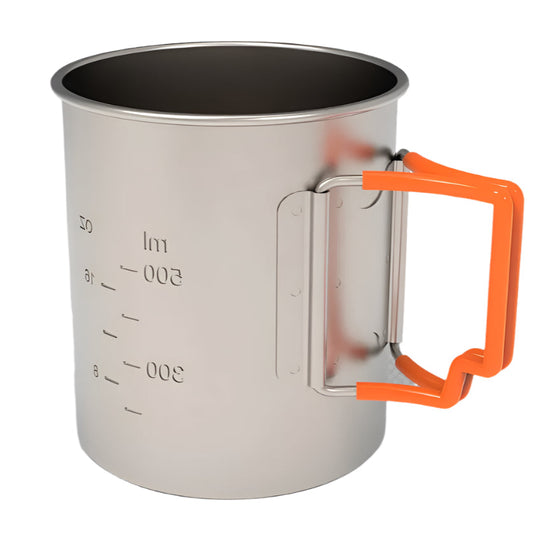 TERRAN Titanium Mug With Lid and Silicone Handle 750ml