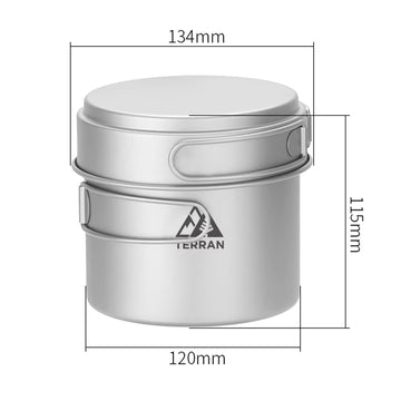 TERRAN 2-Piece Titanium Pot and Pan Cook Set