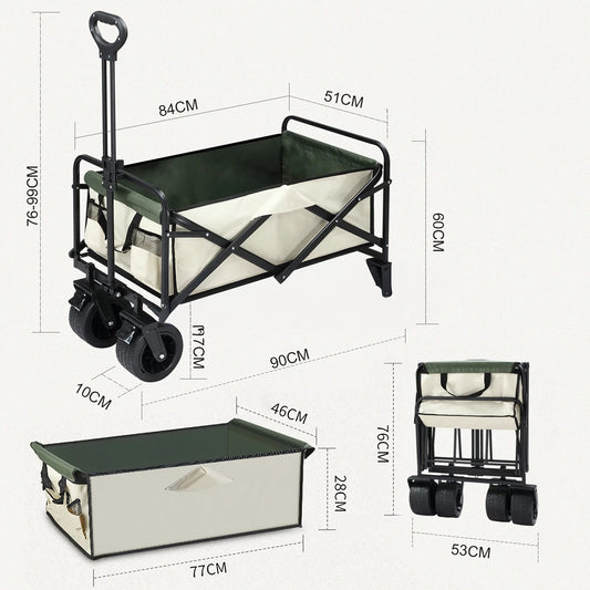All-Terrain Folding Trolley with Table