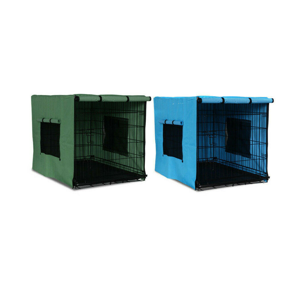 Pet Cage Cover - Pet - (M): 91 x 57 x 63cm,Blue,(M): 91 x 57 x 63cm,Green,(L): 105 x 69 x 77.5 cm,Blue,(L): 105 x 69 x 77.5 cm,Green,(XL): 120 x 74 x 80cm,Blue,(XL): 120 x 74 x 80cm,Green