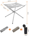 Folding Fire Pit - Steel Mesh