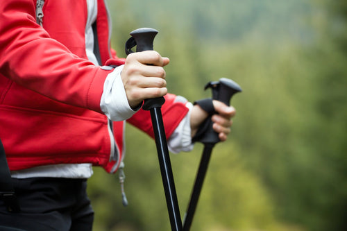 2X Trekking Poles Nordic Walking Sticks Adjustable Anti-shock