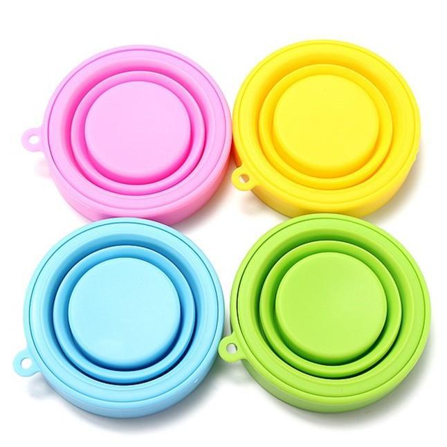 4x Folding Silicone Cups - Hiking - Pink,Blue,Green,Yellow,Mixed each color