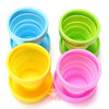 4x Folding Silicone Cups - Hiking - Pink,Blue,Green,Yellow,Mixed each color