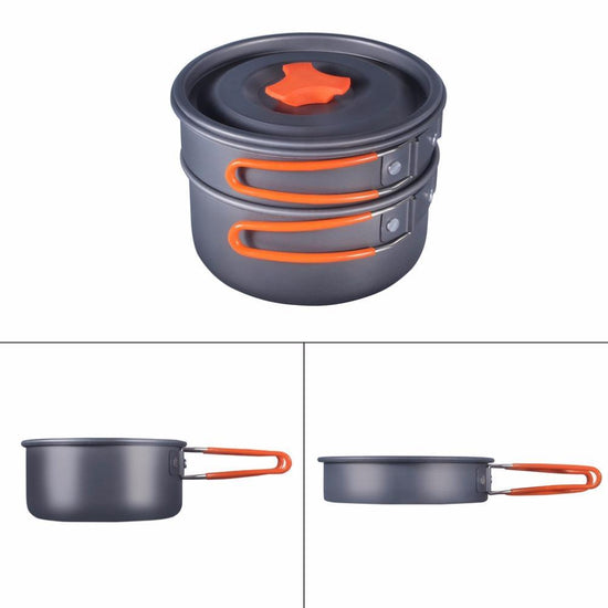 8pcs Cooking Pot Set - Hiking - Default Title