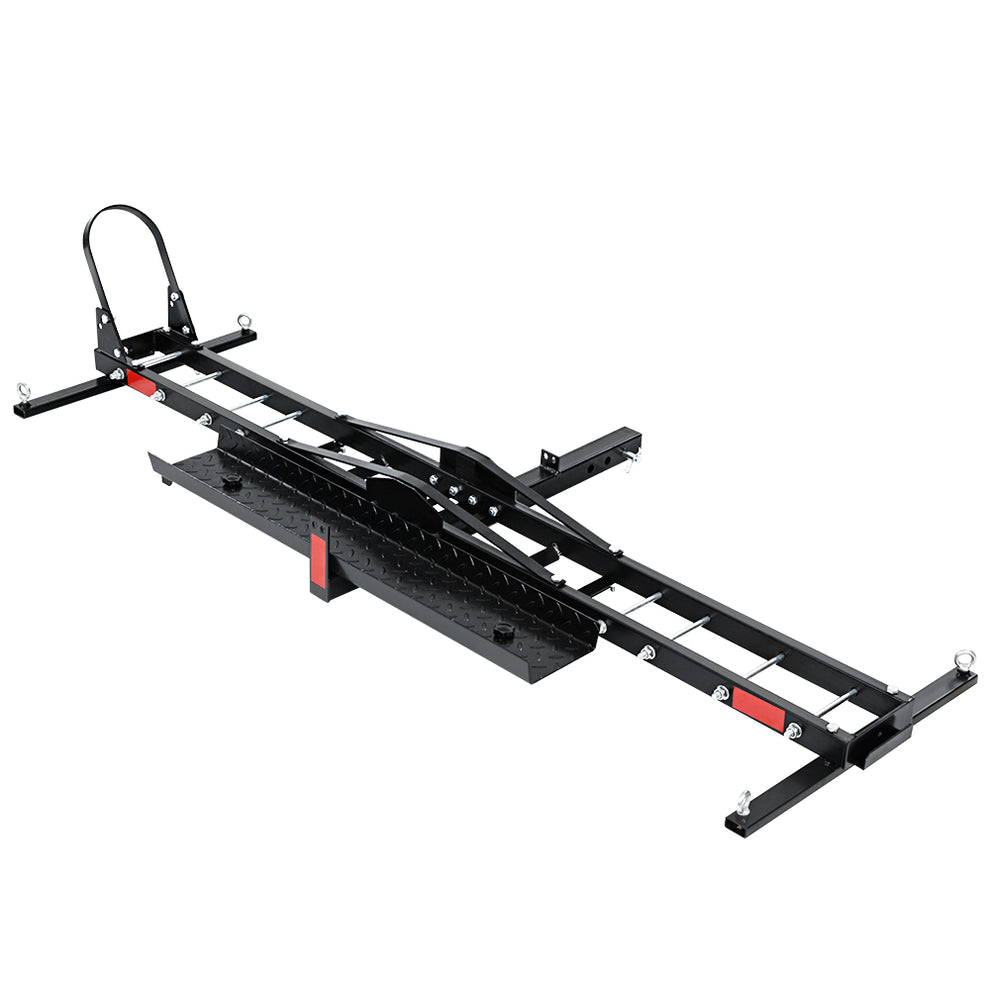 Motorbike Carrier Rack Ramp Towbar Motorcycle Dirt Bike Holder Black ...