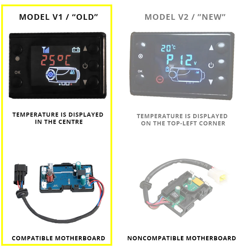 Control LCD Display for Diesel Heater Spare Parts Australia