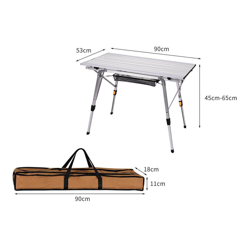 Roll Up Camping Table Camping Portable Lightweight Outdoor Folding